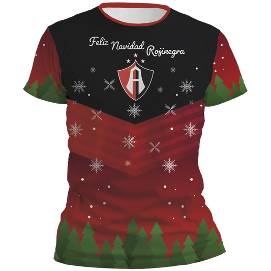 Playera Atlas Navidad rojiblanca