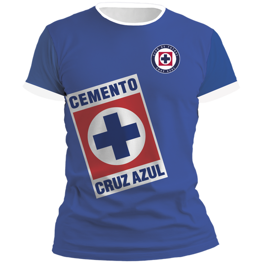 Playera Cruz Azul Retro Azul