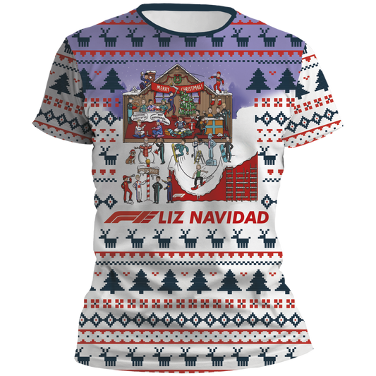 Playera F1 Formula 1 Navidad