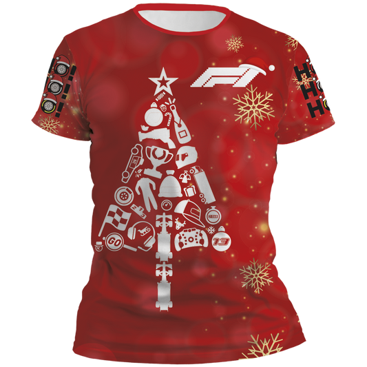 Playera F1 Formula 1 Navidad Roja