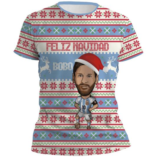 Playera Navidad messi feliz navidad bobo