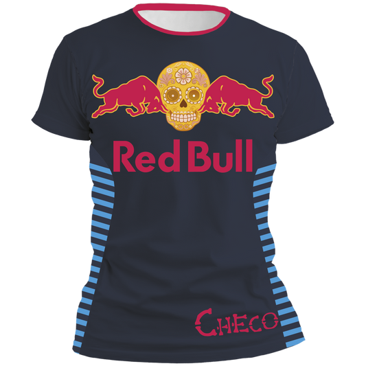 Playera RedBull Checo Dia de Muertos 3 Azul