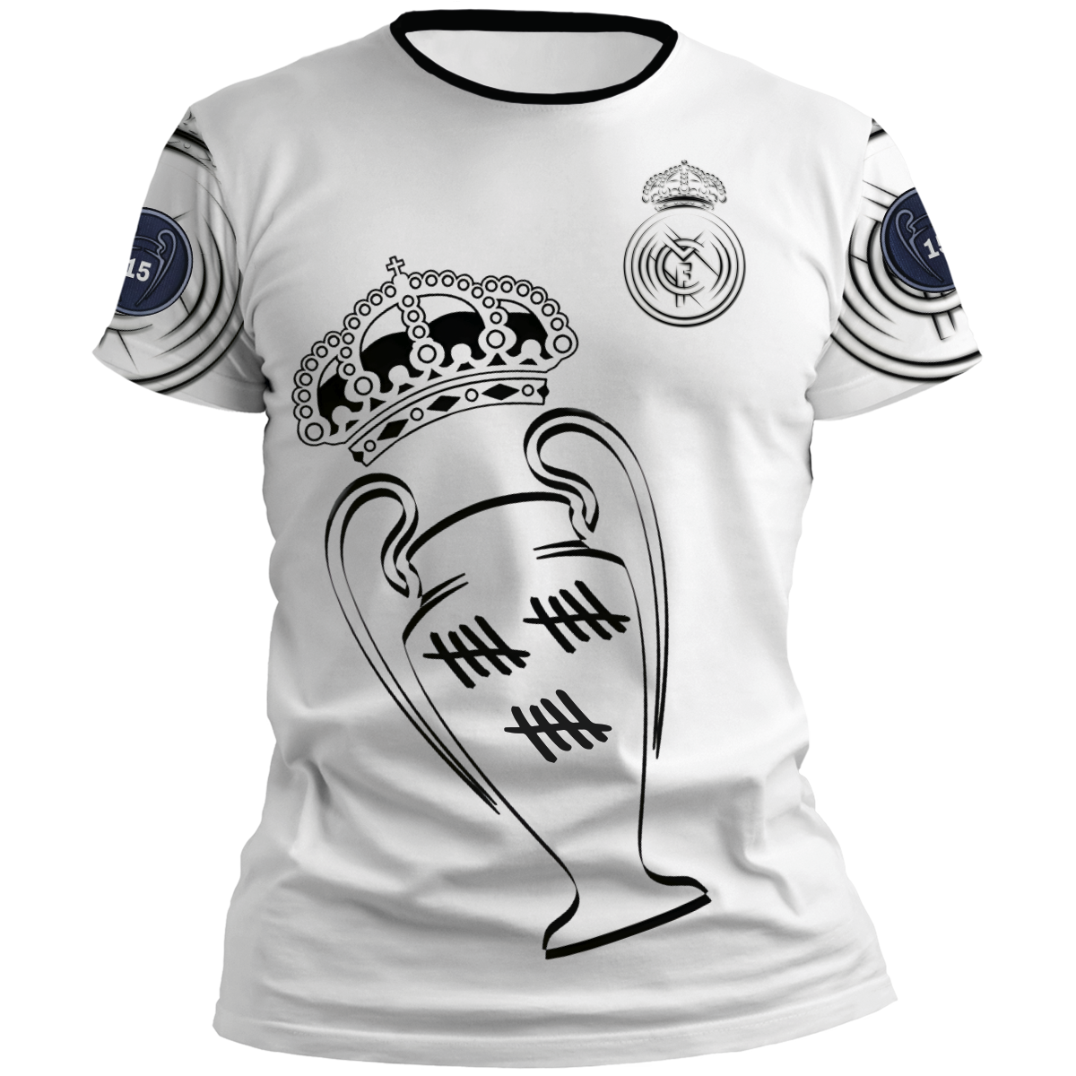 Playera Real Madrid 15 champions blanca