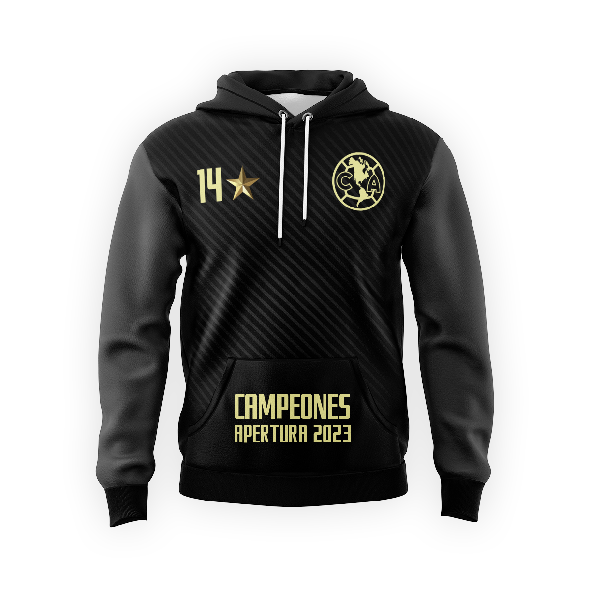 Sudadera America Campeon 2023 Negra