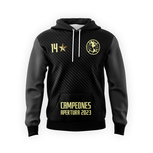 Sudadera America Campeon 2023 Negra