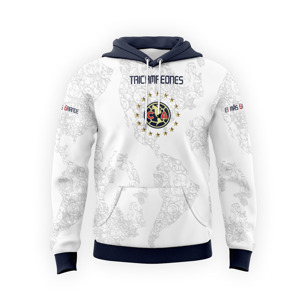 Sudadera America Tricampeon Blanca