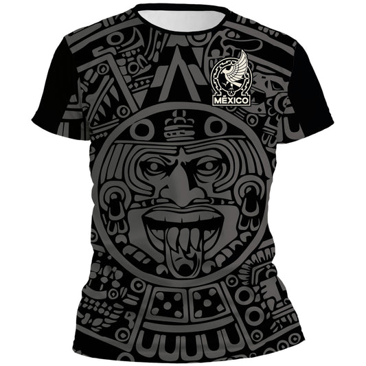 Playera Seleccion Mexicana Azteca Negra